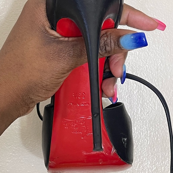 * CHRISTIAN LOUBOUTIN * BLACK HOLLY ALTA 120 LOUBS - Picture 14 of 16